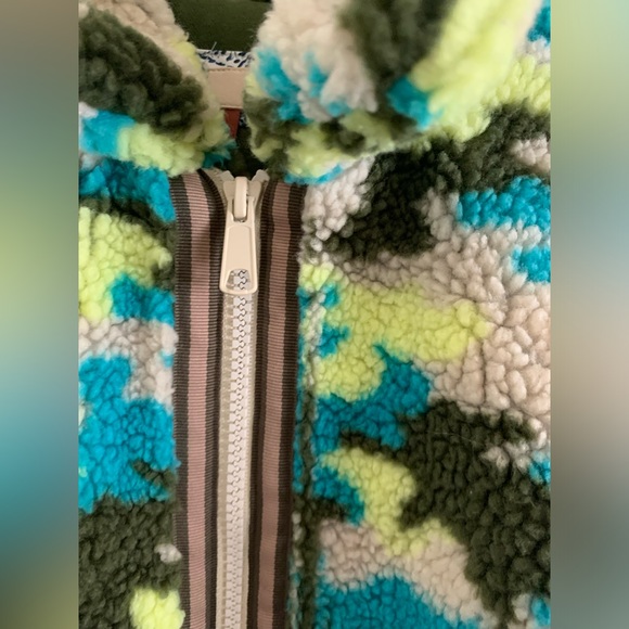 Anthropologie Pilcro Camo Sherpa Jacket Fleece Teddy Mountain Camouflage XSmall - Picture 4 of 12